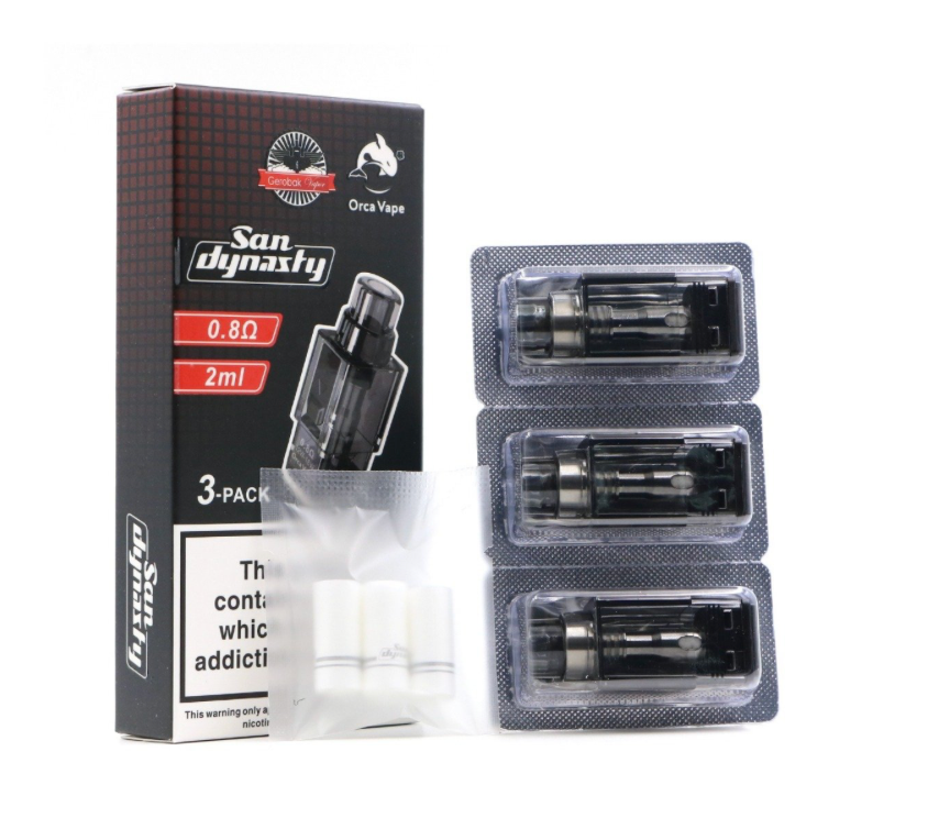 Orca Vape San Dynasty Cartridge 3 Pack - 0.8 Ohm